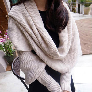 Lightweight knitted wrap jumper