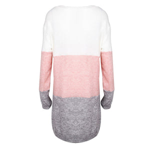 Knitted colour panel jumper