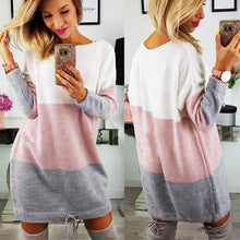 Knitted colour panel jumper