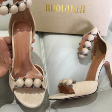 Bauble upper back zip high sandals