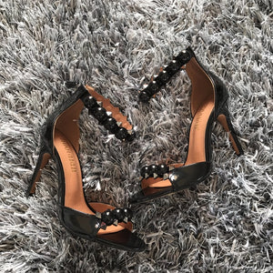 Bauble upper back zip high sandals