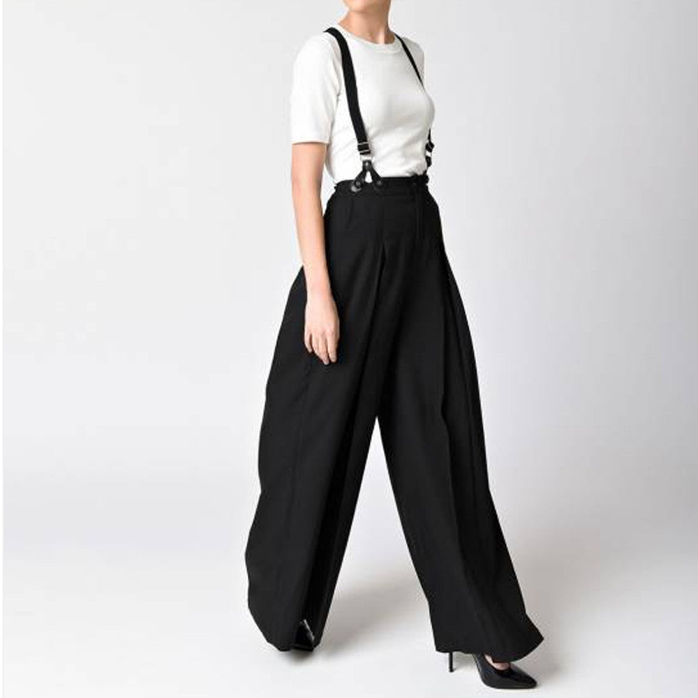 ASOS Asos Petite Evening Trousers with Braces in Black | Lyst