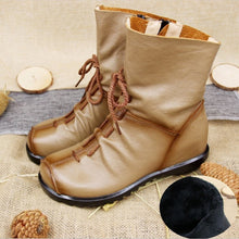 Stub toe leather ankle boots